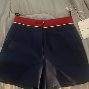 Valentino Garavani Blue and Red Bermuda Shorts